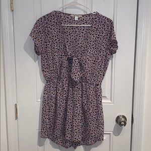 Purple Cheetah Romper